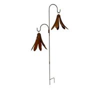 Ronyme 3 Pezzi Campana a Forma di con Asta da Inserire Nel Terreno con Rifiniture Invecchiate per Aiuola Prato Sentiero Adatto per Regalo Arredo Giardino