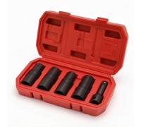 Ronyme 5 Pezzi Chiavi a Bussola Doppia Testa Set per Ruote Auto con Misure 17/19 21/22 3/4 13/16-7/8 Adattatore Metallo Solido Custodia Portatile 22.5x12x6cm