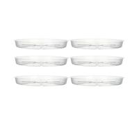 Ronyme 6 Pezzi Sottovaso Piante Vassoio Piante Tondo Sottovasi Trasparenti Vassoio Gocciolatoio in PP Robusto E Leggero Adatto per Balcone Terrazzo Interno E, 10 inch