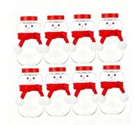 Ronyme 8 bottiglie di Natale a forma di, contenitori per caramelle, bomboniere, succhi, acqua, bevande calde, zuppe, Rosso