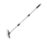 Ronyme Attrezzo Manuale per estirpare Le Erbacce, 8 Denti, Strumento Multifunzionale Portatile per sradicare Le Erbacce, rastrello da Giardino per orto, Palo a 3 Sezioni