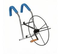 Ronyme Avvolgitubo Manuale Avvolgitore Carrello Bobina Rullo Portatubo Spalla con Portata per Tubi Piatta Cuscinetti Resistenti All Usura Struttura Durevole, Avvolgitubo A Spalla