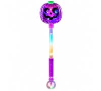 Ronyme Bacchetta Luminosa con Testa di Zucca Luminoso Bacchetta a LED con Jack-o'-Lantern Multicolore per Feste in Costume, Spettacoli sul Palco,