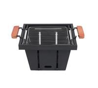 Ronyme Barbecue da Campeggio Pieghevole a Carbone, Portatile, Robusto, per Picnic in Riva al Lago, Accessori per falò da Viaggio, Nero