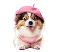 Ronyme Berretto Regolabile per Animali con Forma Classica Arrotondata E Materiale in Lana Morbida Che Avvolge Delicatamente La Testa Adatto per Cani Piccoli