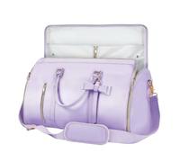 Ronyme Borsa da Viaggio Convertibile Borsone Borsa Porta Abiti Valigia Weekender in PU E Poliestere con Tracolla Regolabile E Chiusura a Zip Adatta a Viaggi di Lavoro Weekend Palestra, Viola, Viola
