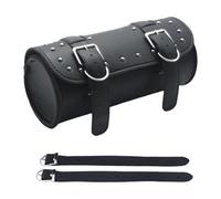 Ronyme Borsa portautensili per, piccola, pratica, in pelle PU, facile da installare, per bici da montagna, borsa da manubrio, custodia portaoggetti, Nero
