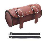 Ronyme Borsa portautensili per, piccola, pratica, in pelle PU, facile da installare, per bici da montagna, borsa da manubrio, custodia portaoggetti, Marrone