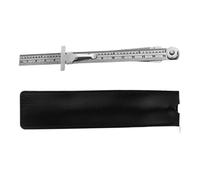 Ronyme Calibro di composizione conica, righello a forma di V, multifunzionale, portatile, con custodia, pratico accessorio per carpentieri, calibro di