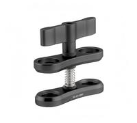 Ronyme Camera Mount Bracket Morsetto Fotografico Supporto Clamp a Farfalla Struttura Compatta in Alluminio Regolazione Manuale Adatto per Riprese Immersione Subacquea, Nero