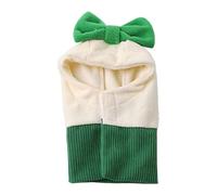 Ronyme Cappello Invernale Caldo per Cani, copriorecchie, Scaldacollo, Sciarpa, Fascia per la Testa, Copricapo Morbido per Animali Domestici, Costume, Green L