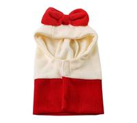 Ronyme Cappello Invernale Caldo per Cani, copriorecchie, Scaldacollo, Sciarpa, Fascia per la Testa, Copricapo Morbido per Animali Domestici, Costume, Red S