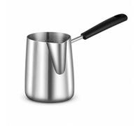Ronyme Caraffa in Acciaio Inox Brocca Pentolino con Beccuccio a Becco per Versare Senza Gocce E Tacche di Misura Interne Manico, 1000ML, Manico In Bachelite, Con Scala, Antibatterico 316 Ispessito