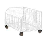 Ronyme Carrello portadocumenti mobile, sotto la scrivania, per la scuola, per interni, a casa, per organizzare documenti e riviste, Singolo Bianco