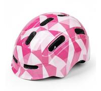 Ronyme Casco Bambini Ideato per Proteggere Testa Regolabile Ventilata Leggerezza Materiale Schiuma E PC Adatto per Bambini Pratica Bici Skate Pattinaggio Giochi Esterni, Geometric Pink
