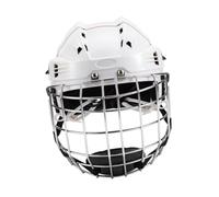 Ronyme Casco da Hockey, Protezione per la Testa, Casco da Rugby Portatile Professionale con Imbottitura Morbida e griglia per Competizione, Allenamento, Bianco, da 58 Cm a 68 Cm