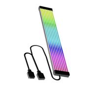 Ronyme Cavo di prolunga per scheda madre ARGB Pratico, morbido, facile da installare, leggero, striscia LED da 5 V, 3 pin, per decorazione scheda, Nero 8 Strisce
