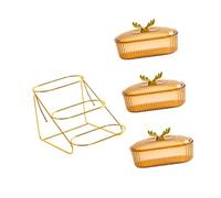 Ronyme Cesto di Frutta, Ciotola per Frutta, Piatto per Snack, Elegante Supporto per conservare, Vassoio da Portata a più Livelli per Picnic, Style C 3 Grids