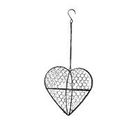 Ronyme Cesto Porta Piante sospeso a Forma di Cuore in Filo Metallico salvaspazio, Robusto, per Giardino, Parete, casa, Interni ed Esterni, Balcone