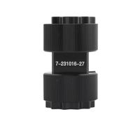 Ronyme Chiave Doppia per Forcella Design Cilindrico Compatto, Superficie Esterna Zigrinata, Utensile per Smontaggio Ammortizzatore, Officina, Nero
