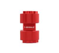 Ronyme Chiave Doppia per Forcella Design Cilindrico Compatto, Superficie Esterna Zigrinata, Utensile per Smontaggio Ammortizzatore, Officina, Rosso