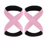 Ronyme Cinghie Sollevamento Pesi Cinturini Polso Fasce Allenamento Strap Palestra Antiscivolo con Design Doppio Passante E Presa Sicura su Bilanciere Adatte, Rosa