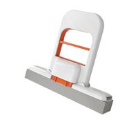 Ronyme Compatto autostrizzante con Barra di Pressione, Testa in Spugna, Uso Asciutto/Bagnato, Super Assorbente per Porte Doccia in Vetro, Design da, Bianco Arancione