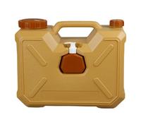 Ronyme Contenitore per Acqua con Rubinetto, Portatile, Spesso, a Prova di perdite, per Campeggio all'aperto, per Zaino in Spalla, Barbecue, Viaggi, Auto, Giallo, 18l