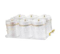 Ronyme Contenitore per alimenti, organizer multifunzionale, riutilizzabile, per barattoli di spezie, cassetto, coperchio ermetico, utensile da cucina, Chiaro