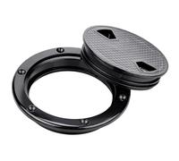 Ronyme Coperchio per piastra di coperta per portello di ispezione, pezzi di ricambio, attacco professionale, robusto portello circolare per barche per, Nero, 4 Inch