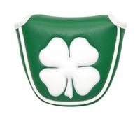 Ronyme Copritesta per Mazza da Golf Copertura Testa Golf Custodia Guanto Putter in Pelle Pu Antiurto Antigraffio Aderenza, Verde, Grande Quadrifoglio Grande Semicerchio
