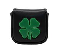 Ronyme Copritesta per Mazza da Golf Copertura Testa Golf Custodia Guanto Putter in Pelle Pu Antiurto Antigraffio Aderenza, Nero, Grande Quadrifoglio Grande Quadrato