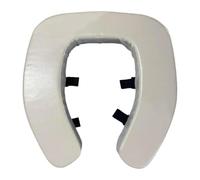 Ronyme Copriwater più spesso, cuscino per sedile WC rialzato, resistente agli strappi con ventose imbottito per viaggi e uso domestico, Beige