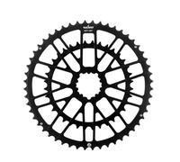 Ronyme Corona per Bici Strada Doppia Corona Ingranaggio Pignone Geometria Denti Stretto Largo Montaggio Integrato in Lega di Alluminio Adatta a Ciclisti Urbani Allenamento su Strada, 52T/36T