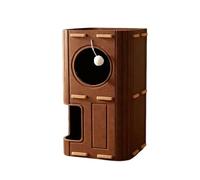 Ronyme Cuccia per Gatti, Albero da Arrampicata per Gatti, Resistente ai Graffi, casetta da Gioco, rifugio, capanno, Accessori per Animali Domestici, Letto, 2 Livelli