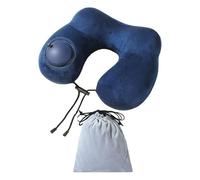 Ronyme Cuscino da viaggio per il collo, accessorio essenziale, portatile ed ergonomico, comodo supporto per il collo gonfiabile per treno e aereo, Blu