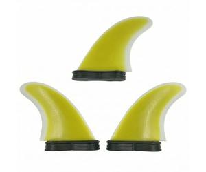 Ronyme da Surf Thruster a Due Linguette Tavola da Surf Set Tre Pezzi Design Idrodinamico Profilo Ricurvo Presa Sull’acqua Migliorata Velocità E Controllo , Giallo , G7/L