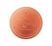 Ronyme Disco in Rame per Bagno per Uccelli Supporto a Punto Spessore 0,6 mm Robusto Risparmia Tempo Meno frequenze di Pulizia Universale per Tutte Le, Uccello in Piedi