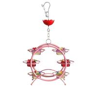 Ronyme Distributore di Acqua per Colibrì da Esterno, Riempimento Dall'alto, Accessorio da Giardino, Rosa