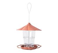 Ronyme Distributore di Cibo per Uccelli Appeso con Alimentatore Automatico per Colibrì da Esterno, Marrone Chiaro