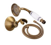 Ronyme Doccetta Pulitore con Supporto Bronzo Antico, Kit Doccetta pulitore con Supporto, Salvaspazio, per Bagno, Toilette, Stile B