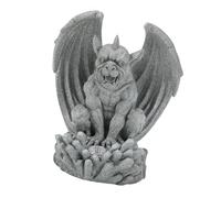 Ronyme Figura di Gargoyle con Luce Solare per Decorazione da Giardino E da Esterno, Grigio