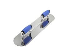 Ronyme Frattazzo da Edile in Acciaio Inox | Due Maniglie, Frattone ntonaco, Resisn, Attrezzo, Cantiere, Ristrutturazione Casa, Cartongessisti, 22 Pollici, Doppio Tondo