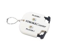 Ronyme Golf Stroke Counter Portable, 2 cifre, Square Small 2 Player with Key Chain for Games Gaills Sports, Bianco