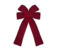 Ronyme Grande Fiocco di Natale per, Ghirlanda di Velluto Rosso, Puntale per Albero di Natale, Decorazione per Albero di Natale