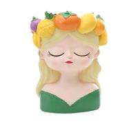 Ronyme Grazioso Vaso in Resina con Viso di Ragazza, Regalo di Compleanno, Decorazione per la casa, Ornamento da Tavolo, Vaso per Fiori, Balcone, Tavolo, Style C