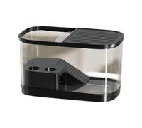 Ronyme Habitat per rettili e tartarughe con coperture e piattaforma, acquario per tartarughe, scorpioni, tartarughe d'acqua dolce, gechi, draghi barbuti, Nero Grande