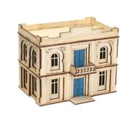 Ronyme Kit di Modelli di architettura in Scala 1:72 Modello di casa in Legno Puzzle 3D in Legno Edifici in Miniatura Fatti a Mano Kit Fai da Te per Regalo di, 2 Piani