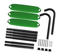 Ronyme Kit Fai da Te con Scala per Trampolino per Bambini con 3 gradini, Accessorio per trampolini rettangolari Rotondi 103x35 cm, Verde