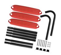 Ronyme Kit Fai da Te con Scala per Trampolino per Bambini con 3 gradini, Accessorio per trampolini rettangolari Rotondi 103x35 cm, Orangina